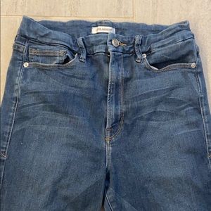 Good American good waist dark skinny jeans